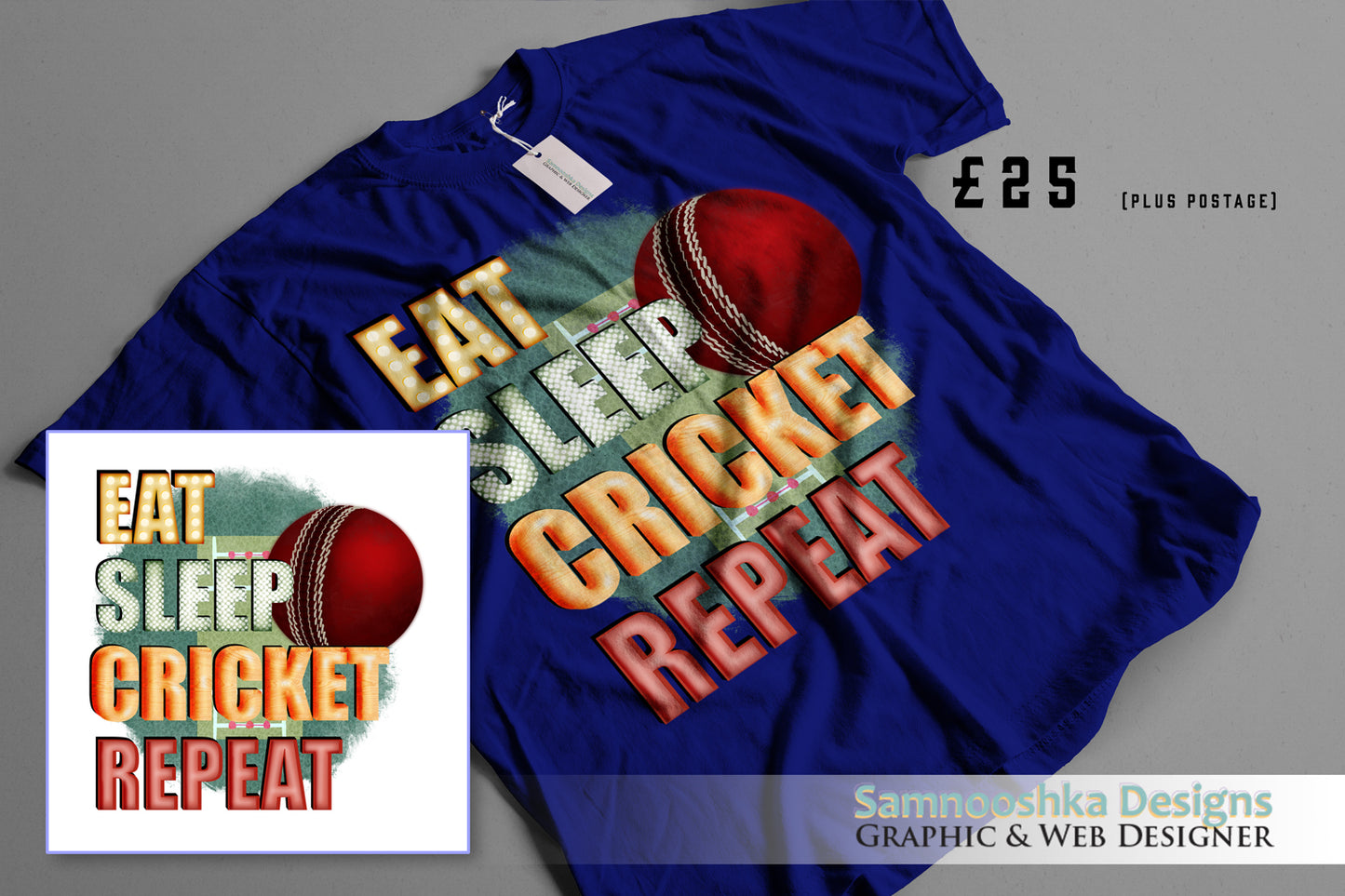 Eat Sleep Cricket Short Sleeve T-Shirt