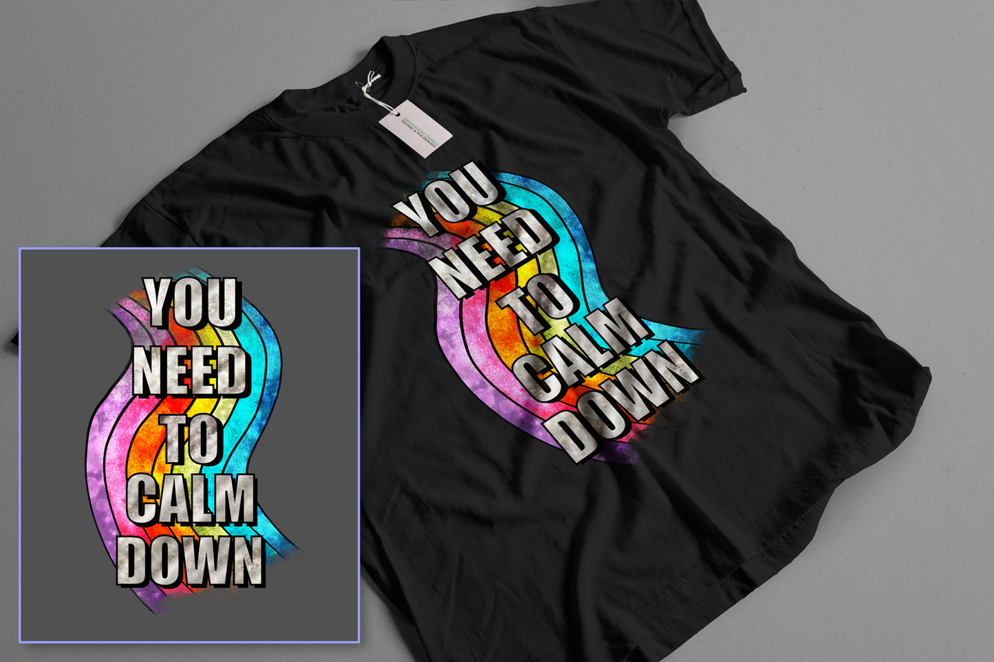 Calm Down - Taylor Swift Lyric Short Sleeve T-Shirt Black