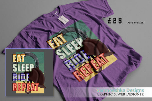 Eat Sleep Ride Short Sleeve T-shirt