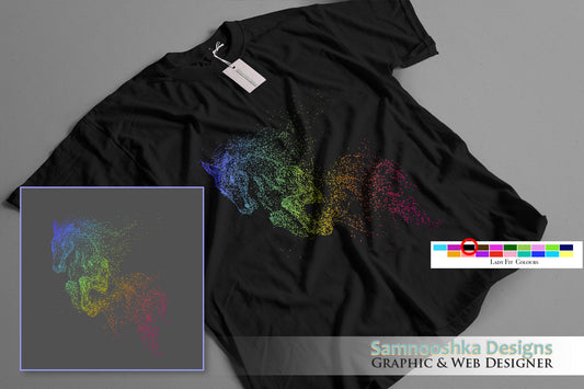 Leaping Horse Short Sleeve T-shirt Black