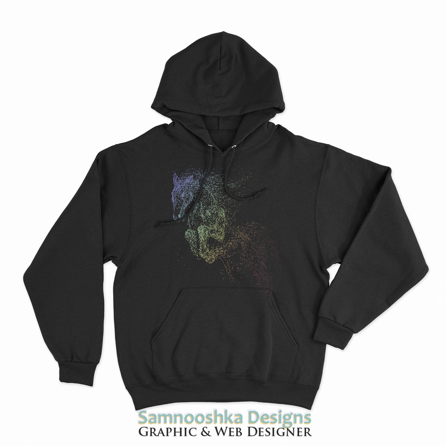 Leaping Horse Hoodie Black