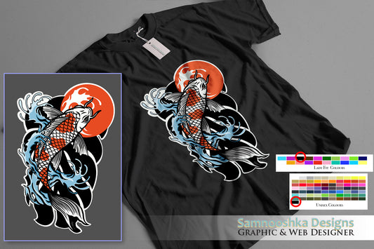 The Koi Short Sleeve Black T-shirt