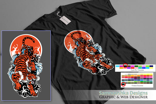 The Tiger Short Sleeve Black T-shirt